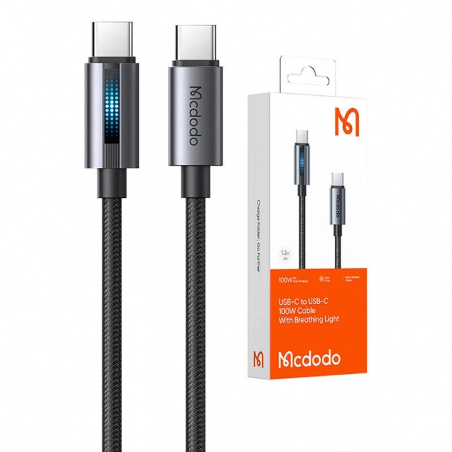 Mcdodo kabel USB-C na USB-C 100W 1,2m czarny