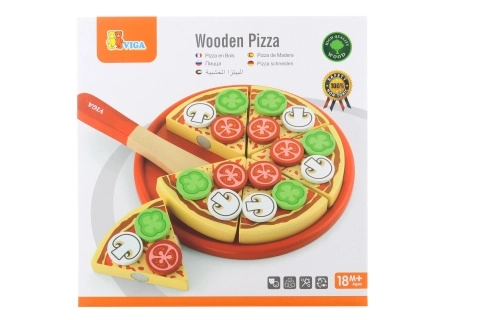 Drewniana pizza do krojenia dla dzieci 18m+