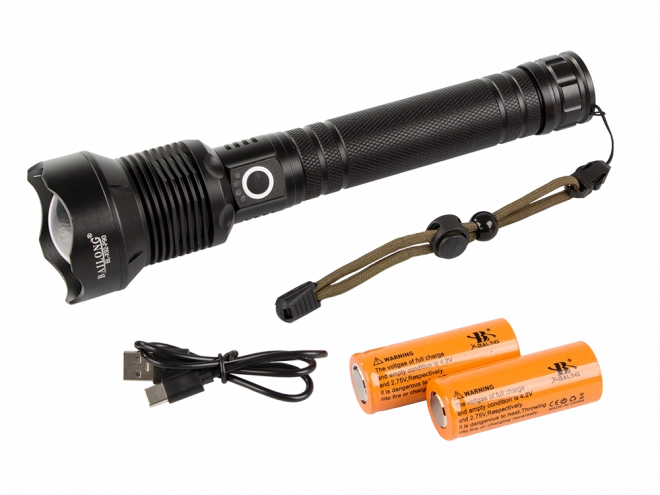 Wojskowa taktyczna latarka z Cree LED XHP90 Zoom Balong