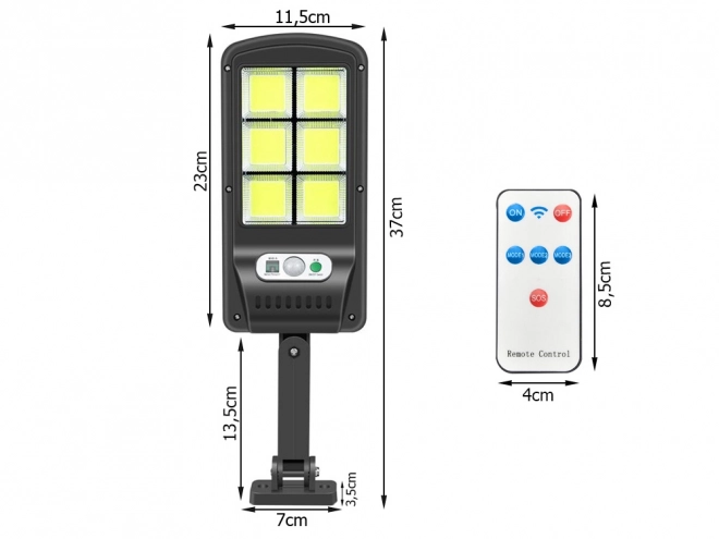 Lampa solarna z czujnikiem ruchu i zmianą światła