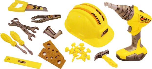 Zestaw narzędzi dla dzieci z kaskiem Tuff Tools