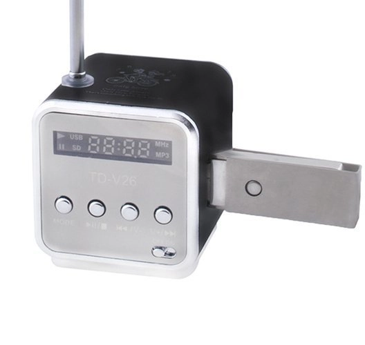 Przenośny głośnik Bluetooth z radiem i wyświetlaczem LCD TD-V26