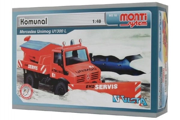 Zestaw konstrukcyjny Monti System MS 18 Komunalny Mercedes 22x15x6cm