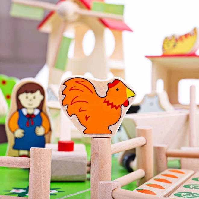Duża Drewniana Farma Bigjigs Toys
