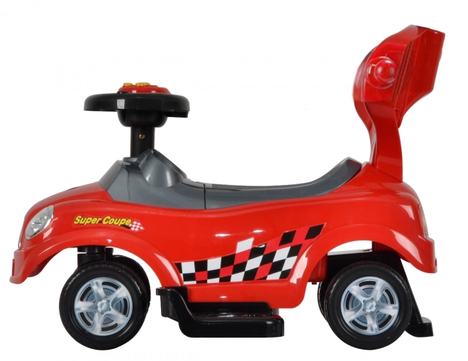 ECOTOYS Jeździk z dźwiękami i prowadnikiem Auto czerwone