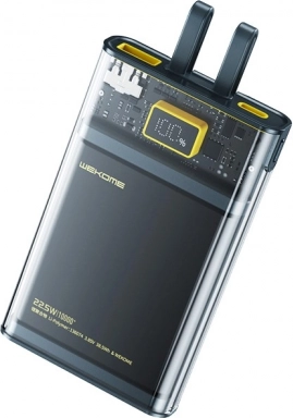 Powerbanka 10000 mAh z wbudowanym kablem USB‑C i Lightning, PD 20 W + QC 22,5 W