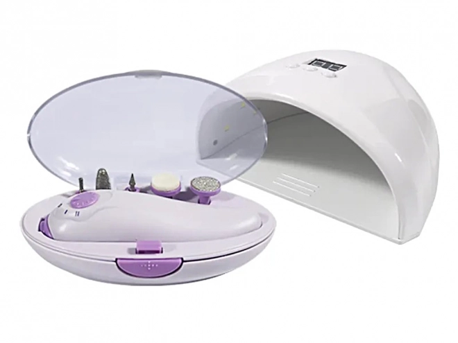 Profesjonalny zestaw hybrydowy lampa UV LED i frezarka 12W