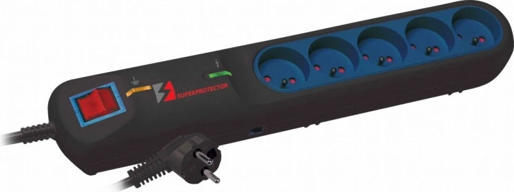 Listwa przeciwprzepięciowa LFT-2005, 5,0 m, czarna