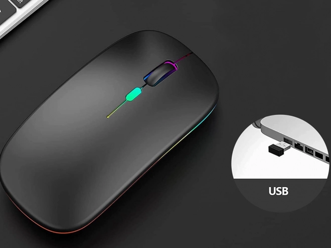 Szczupła mysz bluetooth 2,4 GHz do PC i notebooków