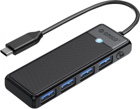 Orico hub USB 4× USB‑A 3.0 (czarny)