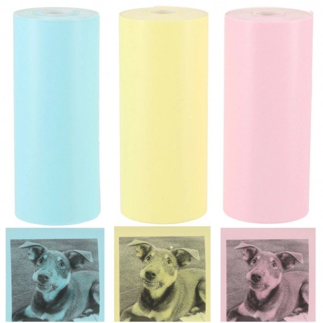 Rolka papieru termicznego do mini drukarki 5,7 cm x 3 m 3 szt. kolorowe
