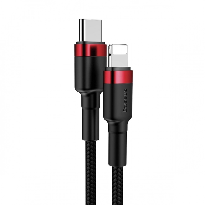 Kabel Baseus Cafule USB-C do Lightning 18W czerwono-czarny