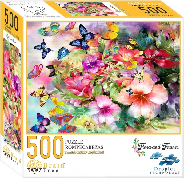 Puzzle stołowe Kwiaty i motyle od Brain Tree
