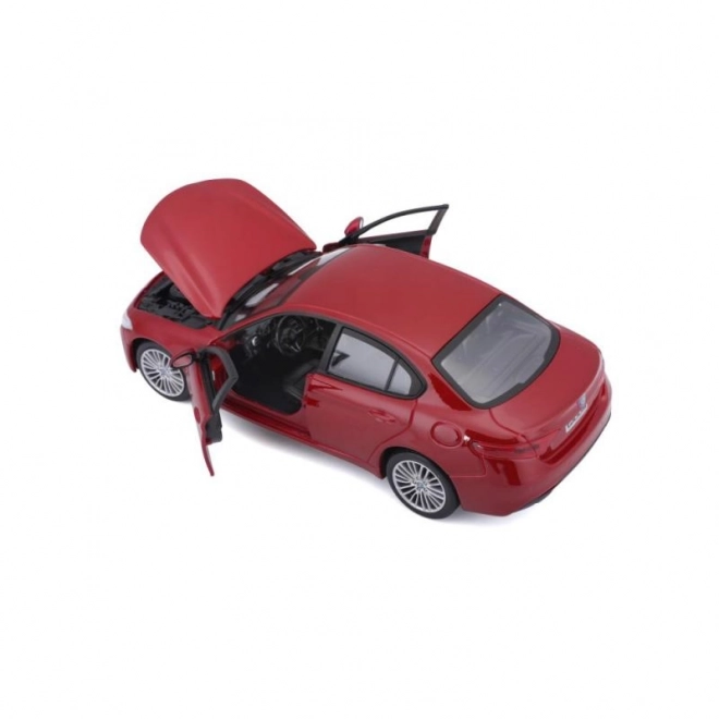 Bburago 1:24 Alfa Romeo Giulia (2016) Metallic czerwony 18-21080