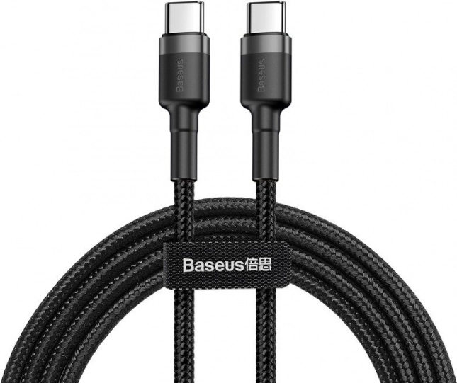 Baseus Cafule kabel USB‑C 60 W 1 m – Czarno‑szary