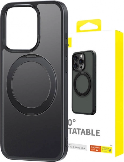 Magnetyczne etui BASEUS CyberLoop do iPhone 15 Pro Max – czarne