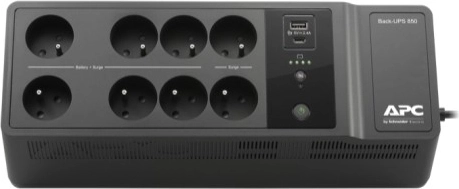 zasilacz awaryjny APC Back-UPS 850VA z USB-C i USB-A, 230 V, 8 gniazd