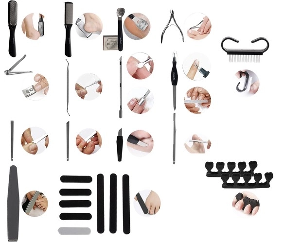 Zestaw do pedicure - 26 szt. - Soulima 21447