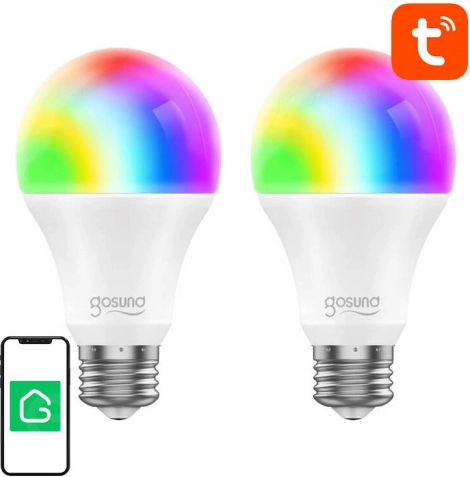 Inteligentna Wi‑Fi RGB LED żarówka GOSUND WB4, E27, 2 szt.