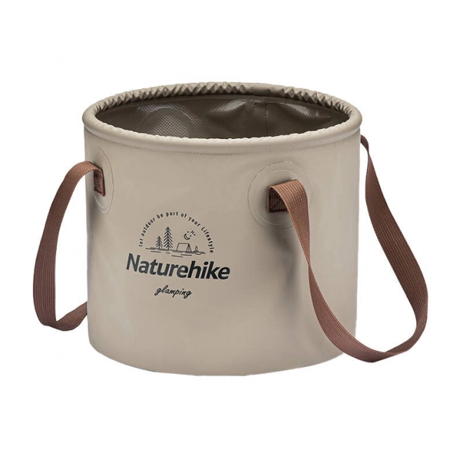 Naturehike 10L okrągłe składane wiadro NH20SJ040 jasnobrązowe
