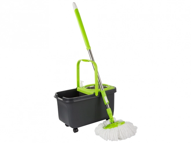 Obrotowy mop z 2 podkładkami z mikrofibry i dozownikiem