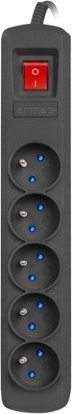 Armac R5 1,5 m ochrona przeciwprzepięciowa 5x230V, czarna