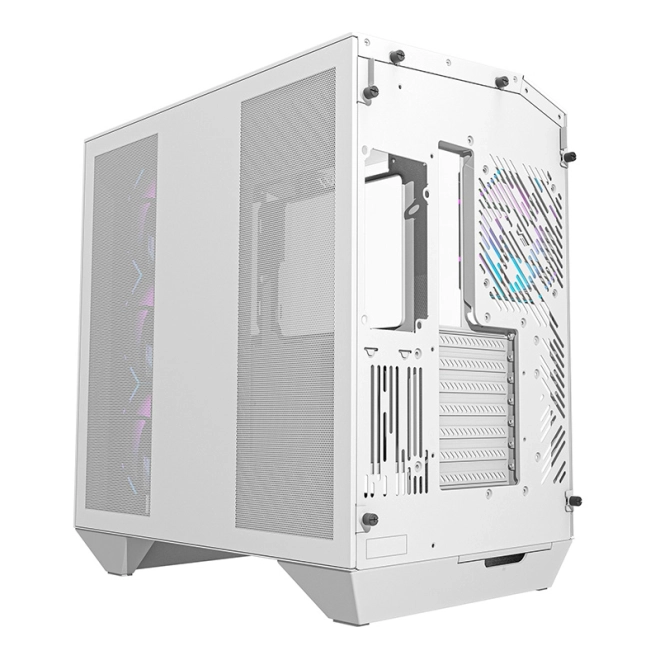 Obudowa komputerowa Darkflash z wentylatorami RGB i uchwytem na GPU biała