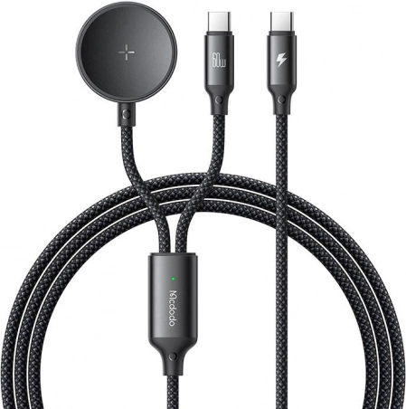 Mcdodo 2w1 kabel USB-C i ładowarka do Samsung Watch, 60W, 1,2 m