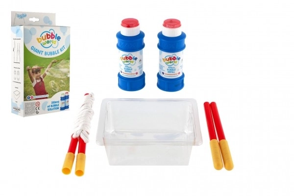Zestaw do robienia profesjonalnych baniek - płyn 350 ml w pudełku 15x27x6cm