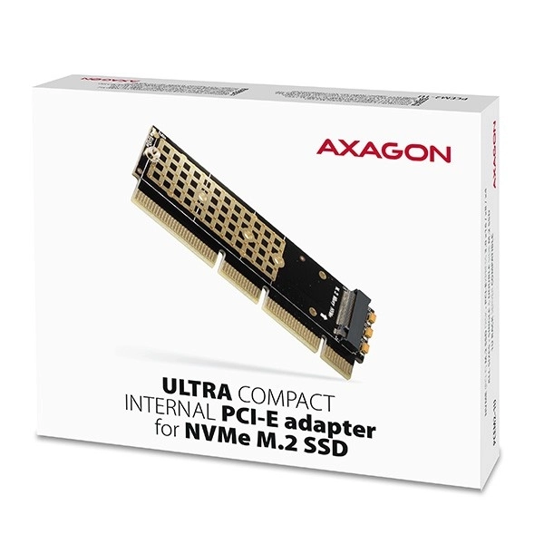 PCEM2-1U wewnętrzny adapter PCIe x16/x8/x4, slot M.2 NVMe M-key, 1U