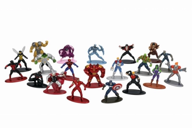 Metalowe Nano figurki kolekcjonerskie od Marvel 20 szt.