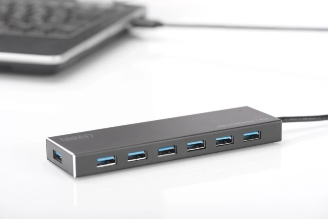 USB 3.0 hub 7-portowy, aluminiowy