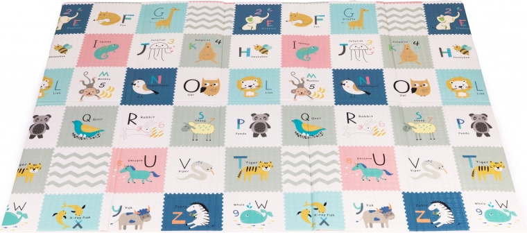 Dwustronny design: alfabet i motyw natury