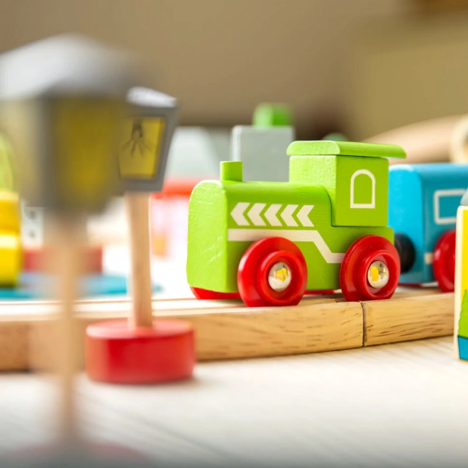 Bigjigs Rail Drewniana kolejka miasto i wieś 101 części