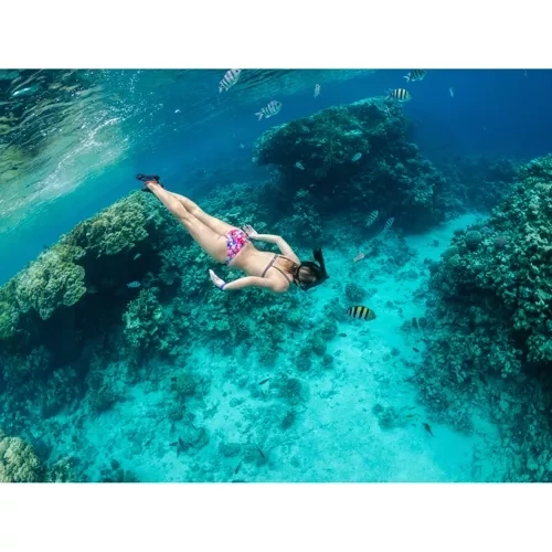 czarna pełnotwarzowa maska do snorkelingu - L/XL