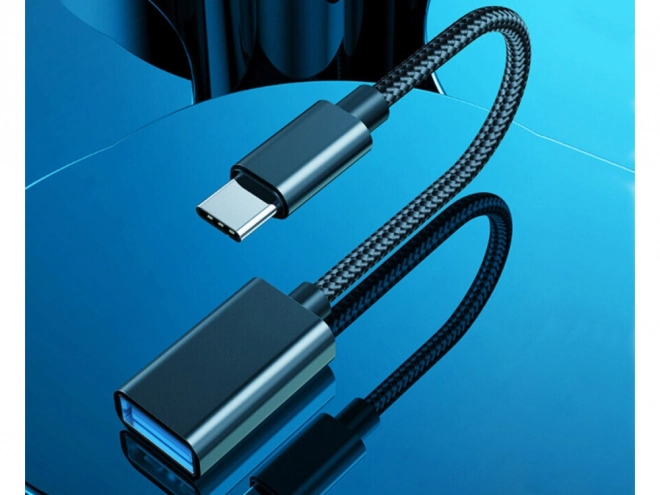 USB-C na USB-A 3.0 OTG adapter z plecionym kablem