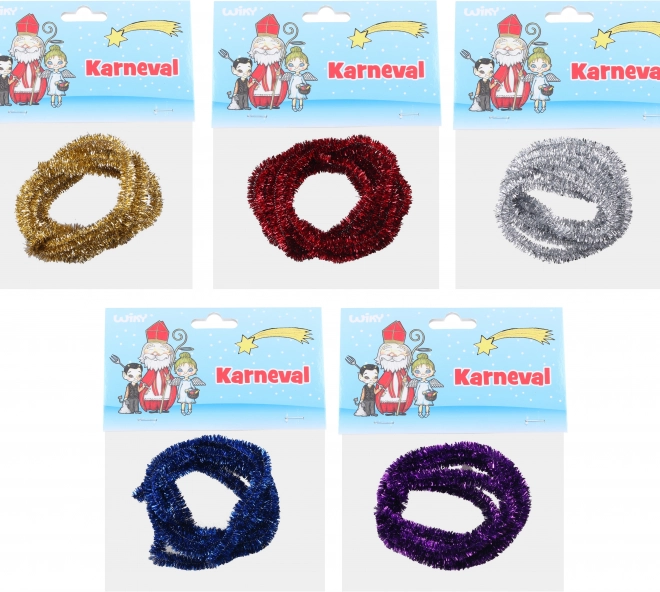 Metaliczna włóczka chenille 10 mm, długość 1,5 m