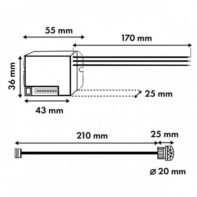 PIR czujnik ruchu 12-24V DC