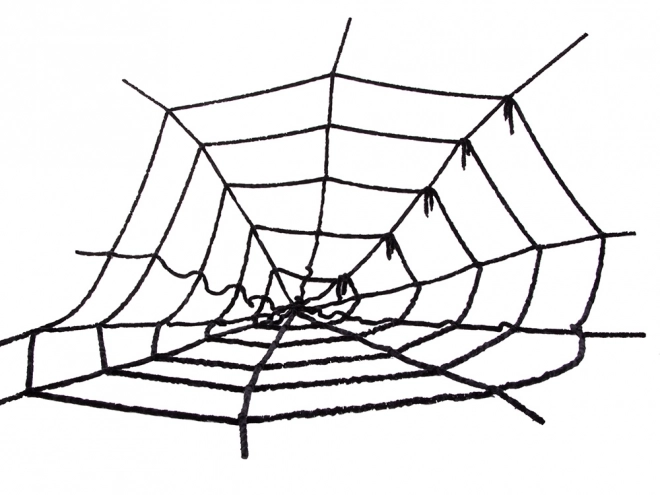 Sztuczna czarna pajęczyna na Halloween