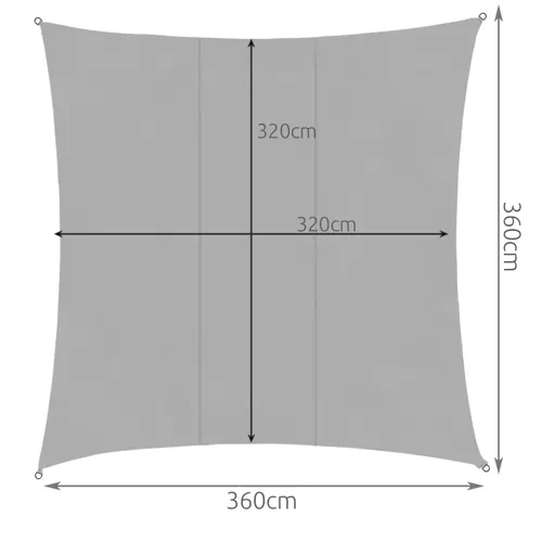 Płachta przeciwsłoneczna kwadratowa 3,6x3,6m