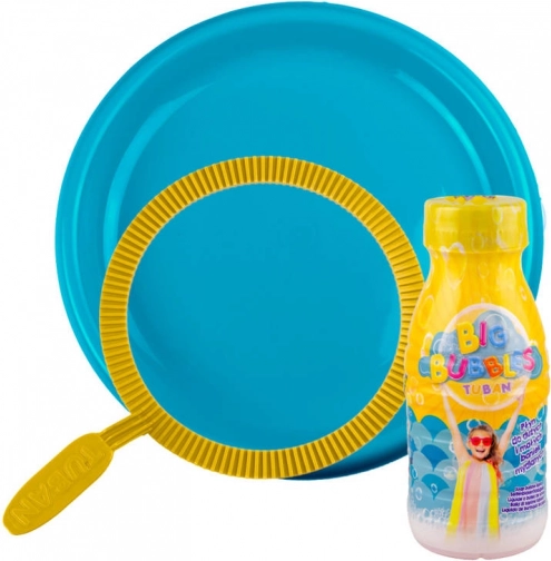 TUBAN zestaw do baniek mydlanych z okrągłą obręczą i miską + płyn 250 ml