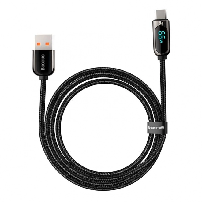Baseus Kabel ekranu USB na Type-C, 66W, 2 m (czarny)