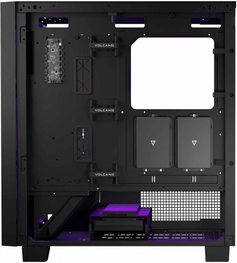 Boczne panele z szybkozłączkami i schludne okablowanie