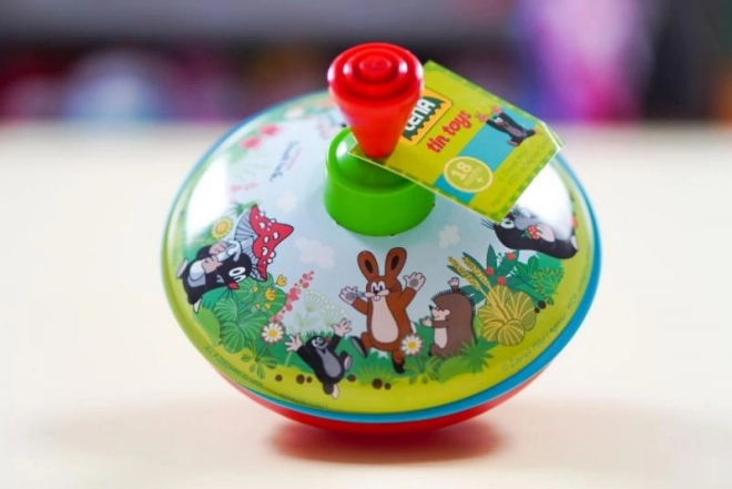 Kręcący Bączek Krtek metal/plastik 13cm