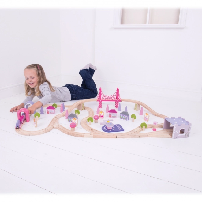 Bigjigs Rail Drewniana Duża Kolejka Księżniczki