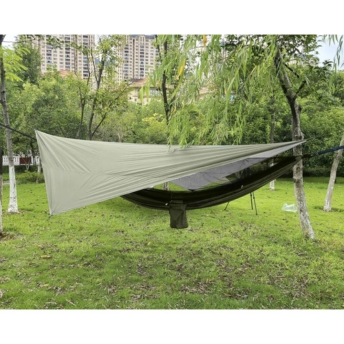 Turystyczny hamak z moskitierą i plandeką 260x140 cm