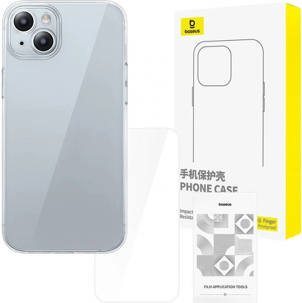 Przezroczyste etui do iPhone 15 z hartowanym szkłem od Baseus