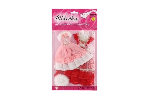 Ubranka z akcesoriami dla lalek 2 sztuki