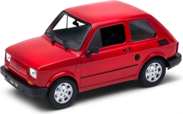 Welly Fiat 126p Maluch model auta 1:24 metaliczna czerwień