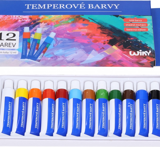 Farby temperowe metalowy zestaw 12×12 ml
